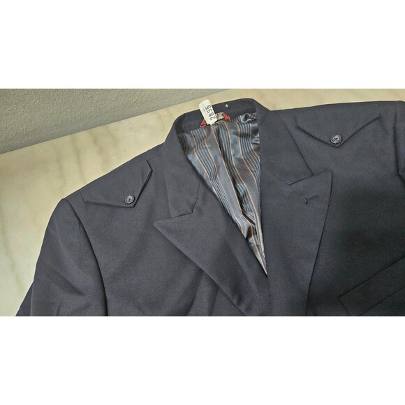 Caravelli Fusion Black Long Sleeves 3 Button Men's Coat Jacket Size 46R - Picture 10 of 15